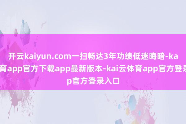 开云kaiyun.com一扫畅达3年功绩低迷晦暗-kai云体育app官方下载app最新版本-kai云体育app官方登录入口
