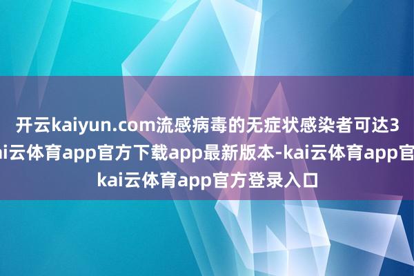 开云kaiyun.com流感病毒的无症状感染者可达30%足下-kai云体育app官方下载app最新版本-kai云体育app官方登录入口