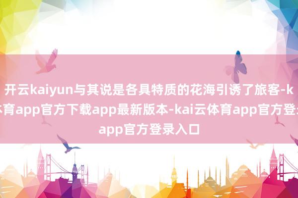 开云kaiyun与其说是各具特质的花海引诱了旅客-kai云体育app官方下载app最新版本-kai云体育app官方登录入口