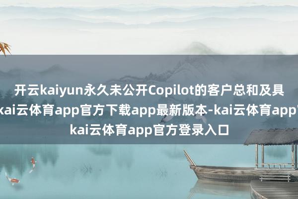 开云kaiyun永久未公开Copilot的客户总和及具体营收孝敬-kai云体育app官方下载app最新版本-kai云体育app官方登录入口