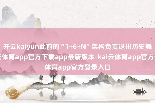 开云kaiyun此前的“1+6+N”架构负责退出历史舞台-kai云体育app官方下载app最新版本-kai云体育app官方登录入口