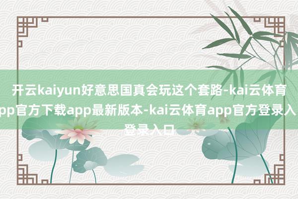 开云kaiyun好意思国真会玩这个套路-kai云体育app官方下载app最新版本-kai云体育app官方登录入口